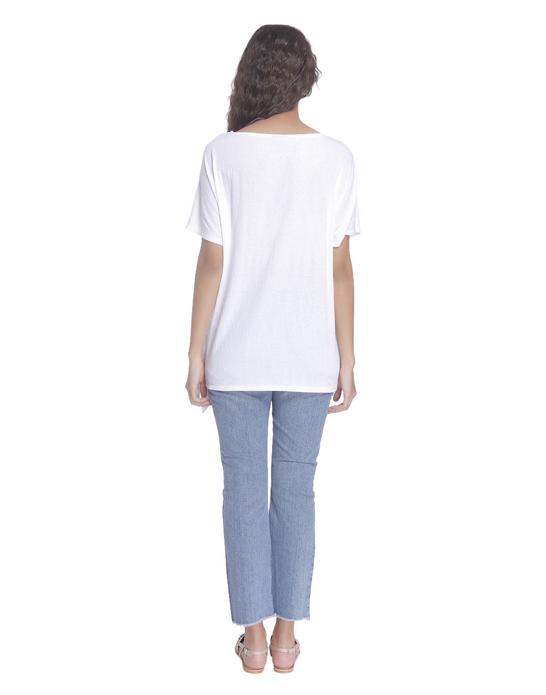 Vero Moda Women Printed Casual Wear White Top